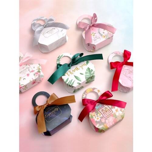 The New Gift box Small paper bag candy box wedding guest gift Cookie box/ thank you box/ birthday Wedding Souvenirs Decoration