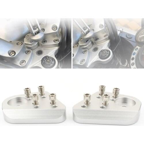 Pokhaomin Handlebar Riser Handle Fat Bar Risers Silver for BMW R1200RT R1150RT R1100RT R1100R R1150R R 1100 1150 1200 RT R