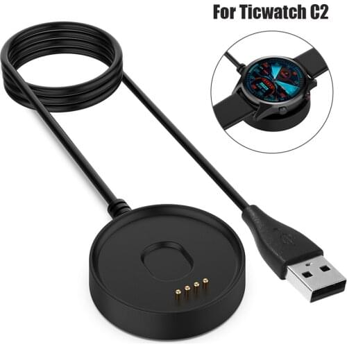 100cm Portable USB Watch Charger Base Replacement Cradle Portable Charging Adapter Watch Accessories for Ticwatch C2