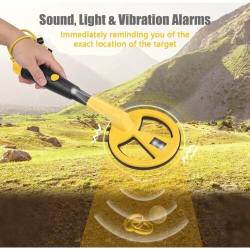 KKmoon Handheld Portable Metal Detector Metal Scanner IP68 Waterproof Metal Detectors with Sound Light Vibration Alarms