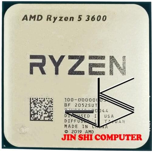 AMD Ryzen 5 3600 R5 3600 3.6 GHz Six-Core Twelve-Thread CPU Processor 7NM 65W L3=32M 100-000000031 Socket AM4 NO fan