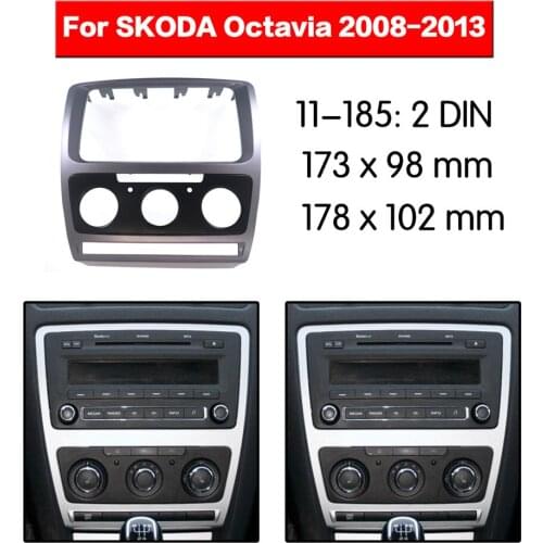 Radio Fascia for SKODA Octavia Double Din Radio DVD Stereo CD Panel Dash Mount top good 11-185