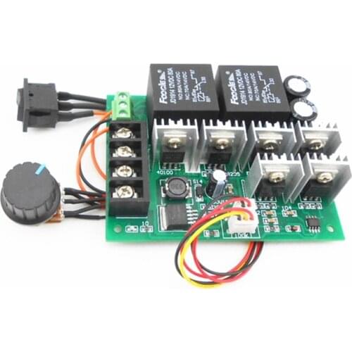 Motor Speed Regulator Controller DC 10V-50V 12/24/36/48V 60A With Forward/Reversible Switch PWM Speed Control Regulator