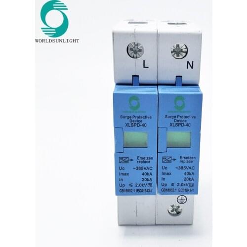 AC SPD 1P+N 20KA~40KA C ~385V House Surge Protector protection Protective Low-voltage Arrester Device