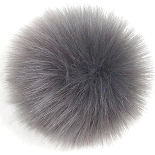 10cm DIY Luxury Fur PomPom Faux Fox Hairball Hat Ball Pom Pom Handmade Large Hair Ball Hat With rubber band Hats Accessories