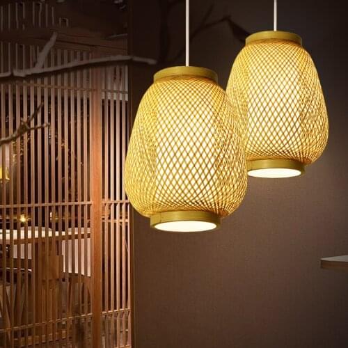 Modern Lantern Pendant Lamps D28cm E27 Wood pendant light Hanging Lamp Simple Dining Room Hotel Antique home Pendant light G085