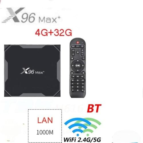 X96 MAX Plus 10pcs Amlogic S905X3 Android 9.0 8k TV Box 4g 32g,Quad Core 2.4G/5Ghz Dual WiFi BT4.0