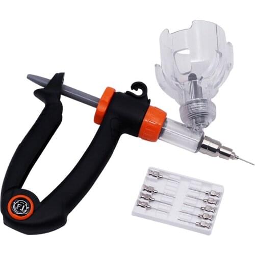 2ML/6ML Livestock tools Veterinary Syring-e Injectio Adjustable Semi-Automatic Continuous Vaccine Bottle for Chicken Cattle