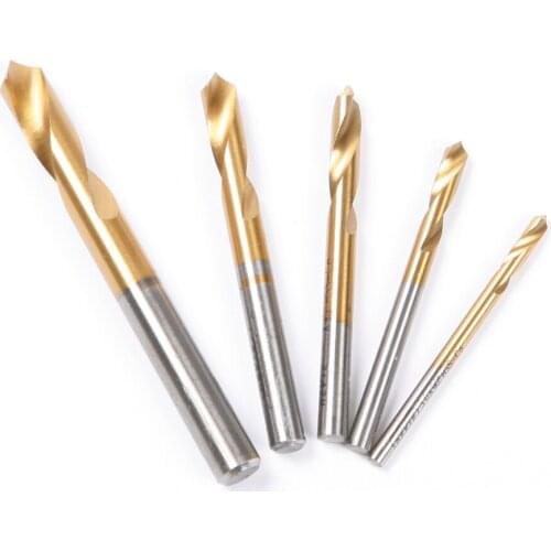 High Performance 90 Degrees HSS-Co M35 Titanium Drill Bit Set Tool 5 Pcs Diameter 3mm 4mm 5mm 6mm 8mm Metalworking Drill Bit