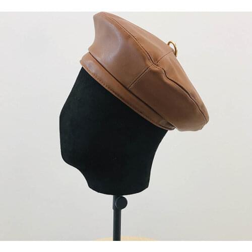WDJWQYWZR Women's Leather Hats