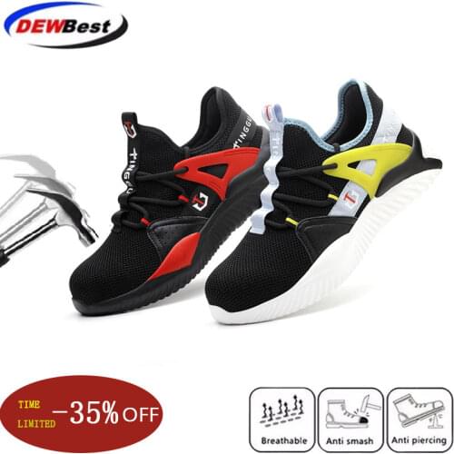 Safety Work Shoes Boots For Men Steel Toe Cap Boots Anti-Smashing Protective Construction Safety Work Sneakers Work Safety Boots