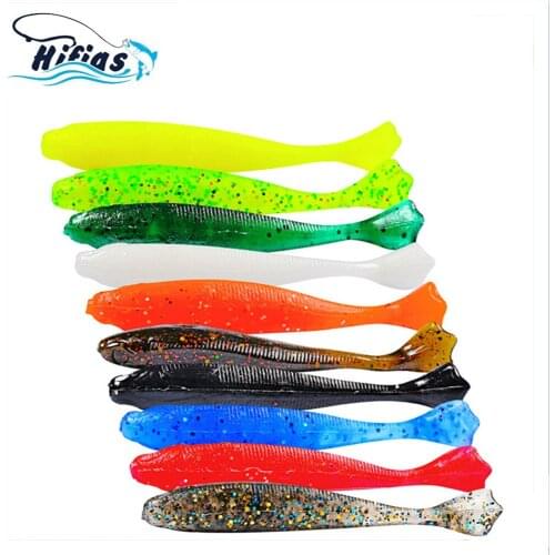10pcs/Lot Soft Lures Silicone Bait 7cm 2g Goods For Fishing Sea Fishing Pva Swimbait Wobblers Artificial Tackle