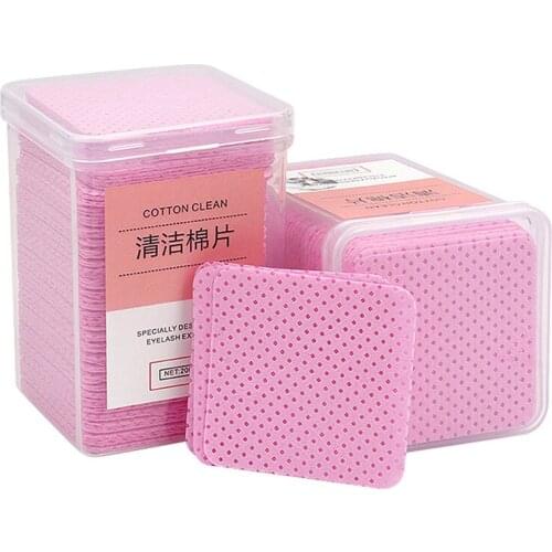 200pcs Lint Free Paper Cotton Wipes Eyelash Glue Remover Wipes Cleansing Cotton Sheet Nails Art Polish Makeup Clean Pads