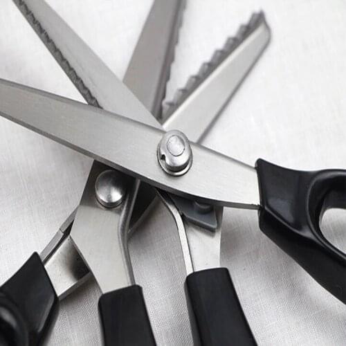 3/4/5/7mm curved/triangular lace dog teeth cut cloth zigzag scissors art manual DIY cloth pattern scissors flower tooth knife