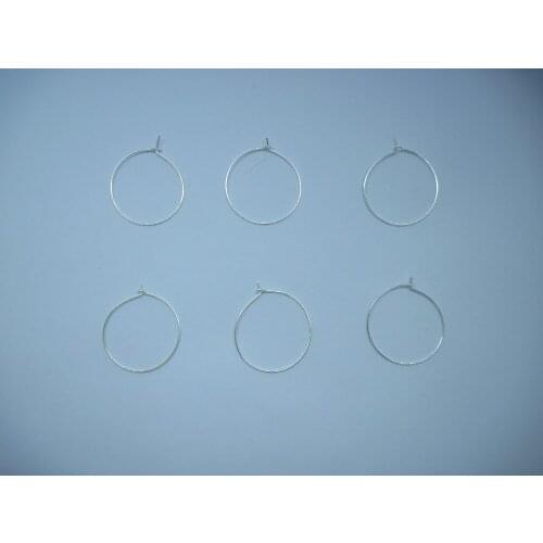 Free Shipping 200Pcs/Lot Wine Glass Rings Charm Hoop Findings 20mm