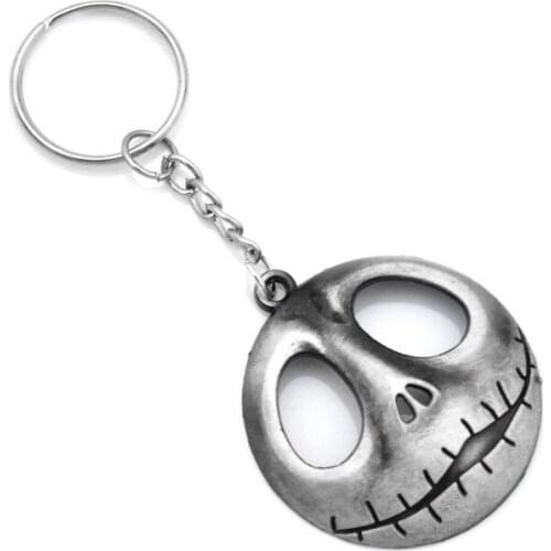 Hot COCO Jack Devil Skull Pumpkin Keychain Cartoon Key Chain Nightmare Before Christmas Jack Devil Skull Mask Men Key Holder