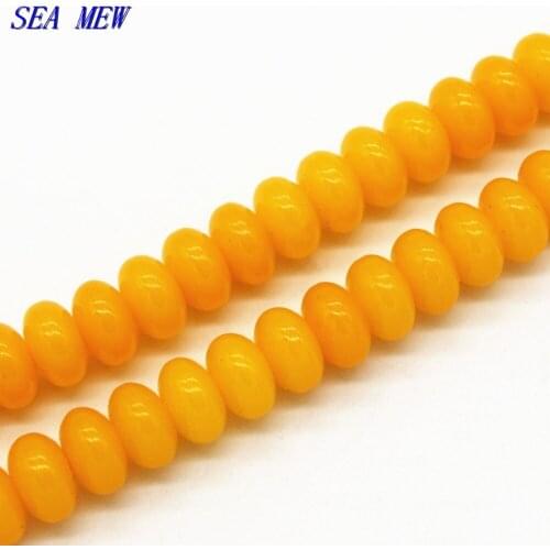 100 PCS Imitation Wax Beads Round Spacer Bead Loose Bead 10mm*7mm For Jewelry Making 557bz
