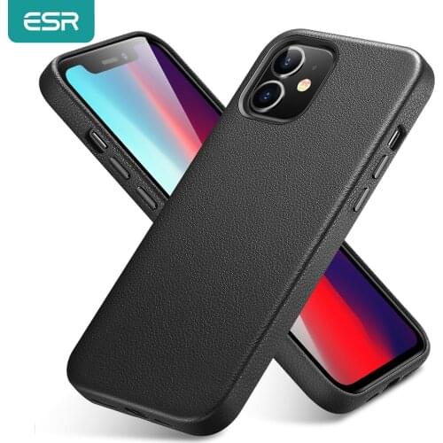 ESR Case for iPhone 12 Pro Max Leather Back Cover for iPhone 12 mini 12 Pro Genuine Leather Business Case for iPhone 12 Pro Max