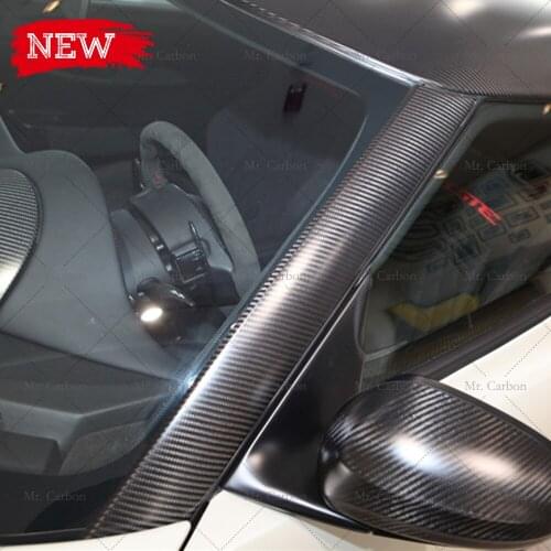 FOR LOTUS EVORA S /400/410 GTE-STYLE CARBON FIBER A-PILLAR COVER 2PCS BODY KIT TUNING PART FOR EVORA S OUTSIDE A PILLAR RACING