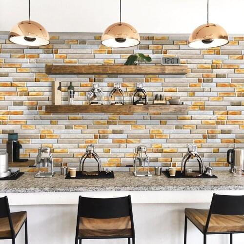 Elegance Yellow Marble Self-adhesive Marble Floor Tile Wall Sticker PVC Oil-proof Waterproof for Home Living Room Bedroom Study