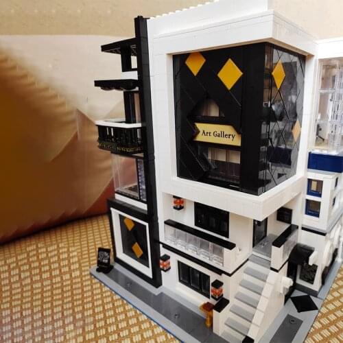 MOULD KING Block City House Street View Art Gallery Museum Moc Moduler Building Blocks Bricks Model Toys For Kids Birthday Gifts