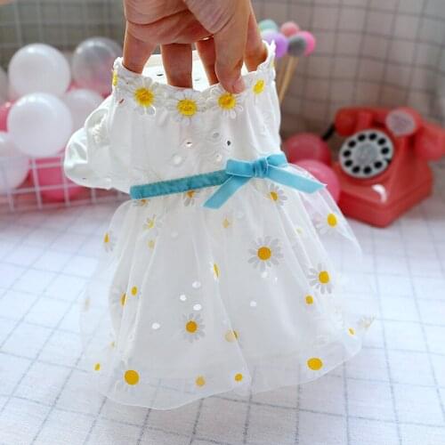 Summer Small Cat Dog Shirts Puppy Costumes Dresses Blouse Outfits Yorkies Pomeranian Clothing Maltese Poodle Bichon Pet Clothes