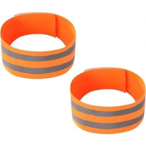 Hot Sales!!!2Pcs Self-Adhesive Reflective Bands Magic Stickers Fastener Tapes Safety Leg Straps Strips for Bike Bicycle