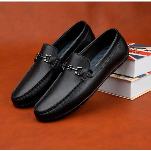Genuine Leather Loafers Men Brand Lofer Shoes High Quality Light Breathable Luxury Shoes Male Business Flat Driving Casual Shoe