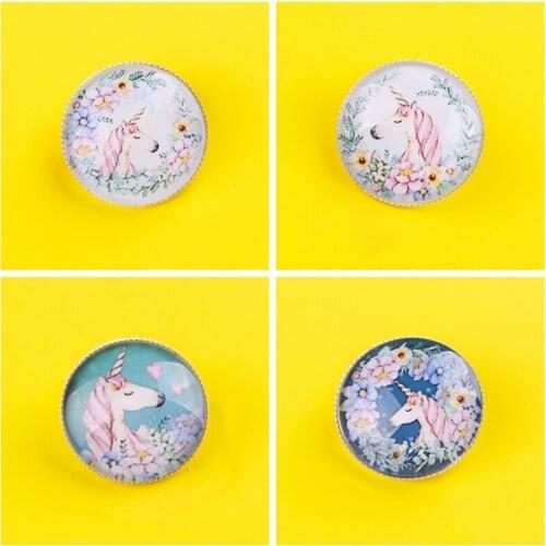 Lovely Unicorn Brooches Epoxy Badges for Clothes Badges for Backpack Cute Animals Clothes Lapel Pins for Backpacks Badge Jewelry