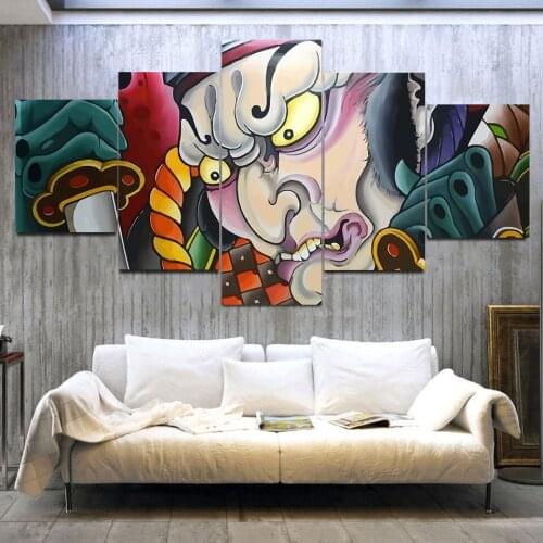 Cartoon sticker poster canvas painting abstract pattern TV sofa living room background wall decoration bedroom decoration canvas