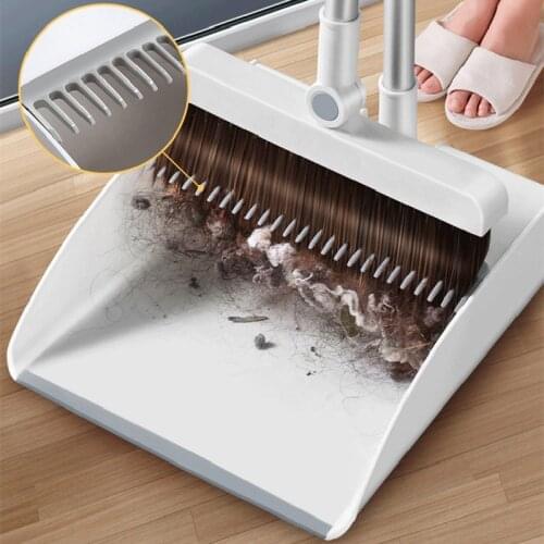Broom and Dustpan Set Floor Cleaning House Intelligent Folding Vacuum Whisk for Dust Mop Garbage Sweeping Smart Magic Pick Up