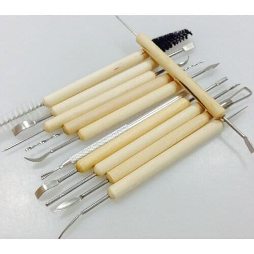 11-piece set of sculpture tools, carved clay, plastic knife, diy, soft clay, hand-made clay pottery tools