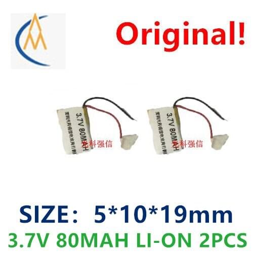 New full capacity 3.7V polymer lithium battery 501019 80mah MP3 Bluetooth headset / device / mini led toy model Walkman