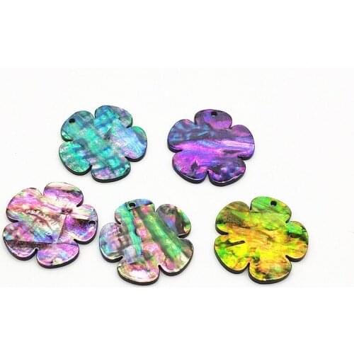New Arrival! 30mm 30pcs Acrylic with Shell Flower shape Charm for Handmade Earrings make DIY Parts,Jewelry Accessories Finding