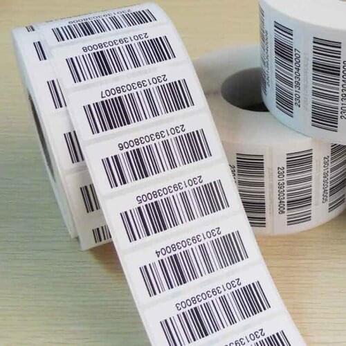 Printing customized adhesive transparent barcode label with favorable price