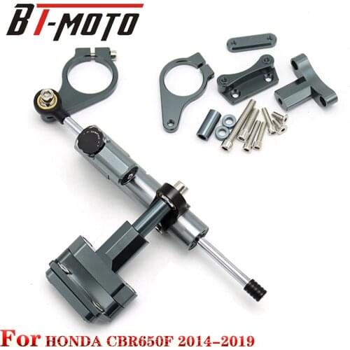 High Quality Aluminum Bracket Motorcycle Adjustable Steering Damper Stabilizer Suit For HONDA CBR650F CBR650 F CBR 600 2014-2019