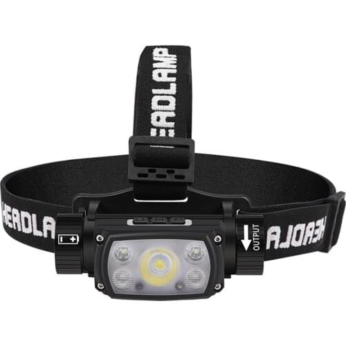 Portable Sensor Headlight XPE+RED LED USB Rechargeable with Magnet Fixed Focus Head Torch Lamps for Outdoor Working Lamp