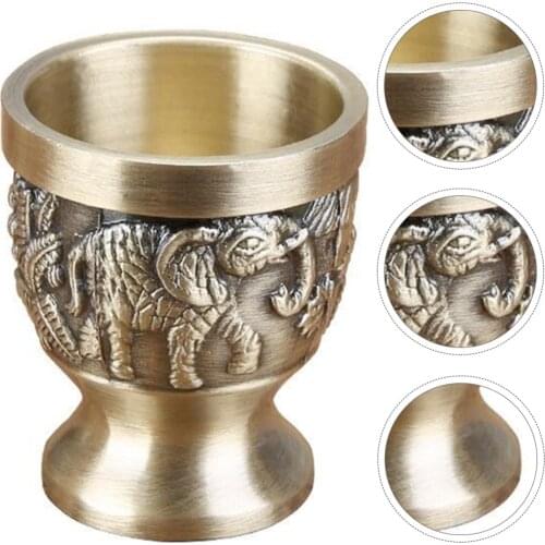 1Pc Shot Glasses Vintage Style Cup Zinc Alloy Ornaments Cup Set Drinkware Kitchen Wine Cup Tableware
