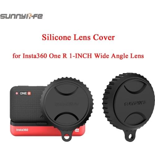 Sunnylife Silicone Insta360 One R 1-Inch Lens Cap Protective Lens Cover Dust-proof for Insta360 One R 1-Inch Wide Angle Lens