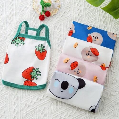 Cute Sling Dog Vest Mesh Breathable Cat Pet Small and Medium-sized Dog Spring Summer Clothes Dog Shirt Polyester Pet Clothes