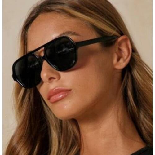 Vintage Square Black Sunglasses trends New Oversized Square Luxury Brand Sun Glasses Female Retro Big Elegant Glasses Shades