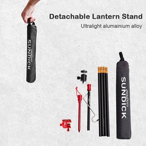 Sundick Detachable Lantern Stand Lamp Tripod Lightweight Camping Lamp Bracket Lamp Holder Portable Camping Lamp Holder Accessory