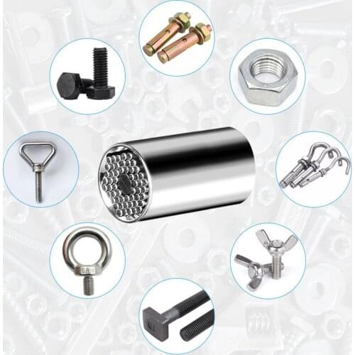 Universal Torque Wrench Sleeve Head Set Magic Drill Impact Socket Adapter 1/4 - 3/4 Inch Spanner Key Grip Tools Doppenset