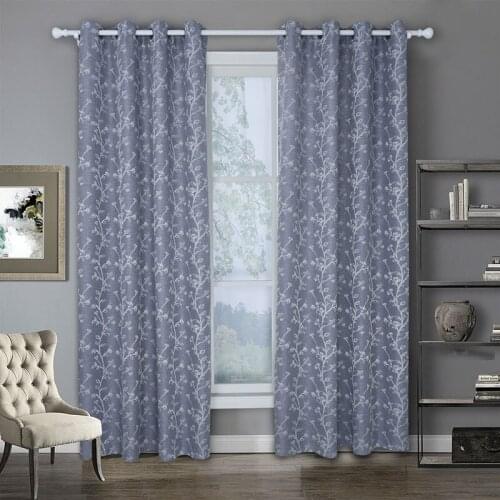 Bedroom Curtains Curtain Bedroom Living Room Hotel Curtain Finished Punch Curtain Jacquary Material Four Colors Optional