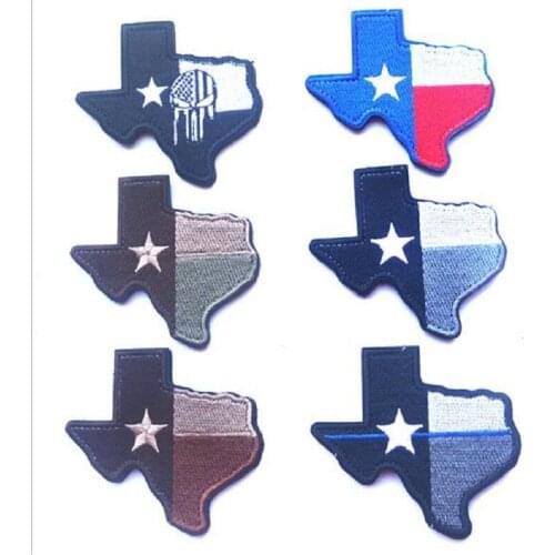 Embroidery Patches Loop And Hook The Map Of Texas State Map Patch Topographic Map Of The State Texas Flag Patch