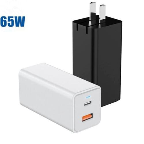 GaN PD 3.0 Fast USB Charger For iPhone 11 AFC FCP SCP QC 3.0 65W Quick Charger