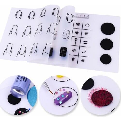 Square Soft Silicone Hand Nail Pads Epoxy Table Mats Filling Special Pads Fingernail Pads Beauty Tools A/B/C