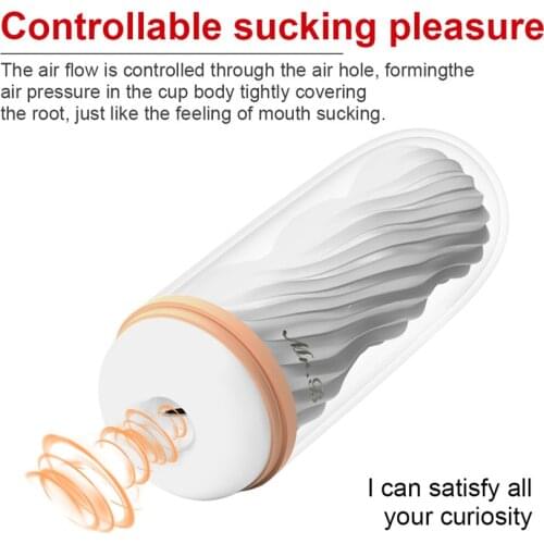 Male Masturbator Cup Soft Mouth Sex Toys Adult Endurance Exercise Sex Products Vacuum Pocket Cup for Men Sucking Cup