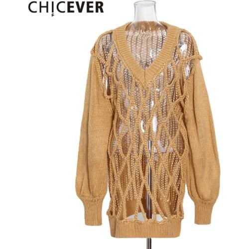 Женские пуловеры с открытыми плечами CHICEVER China At AliExpress