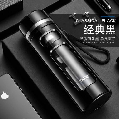 Travel Double Wall Water Bottle Glass Clear Drinking Glasses Tea Infuser Bottle Big Taza De Cafe Resistant Glass Cup EA6SH